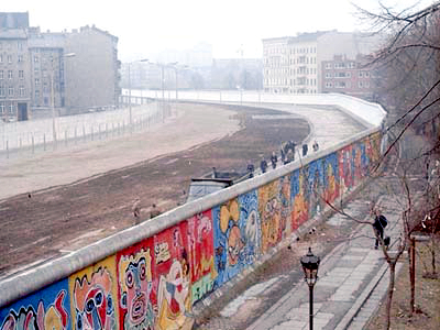 Berlin wall with grafitti.