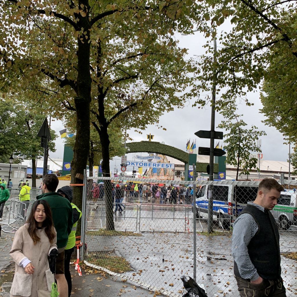 Part of what to do at Oktoberfest, the entrance.
