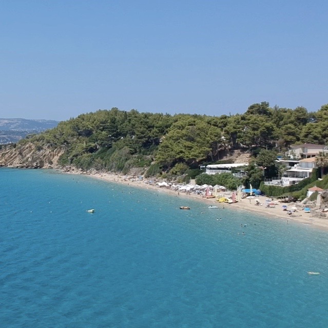 A beach in Lassi, as part of the Lassi, Kefalonia guide.