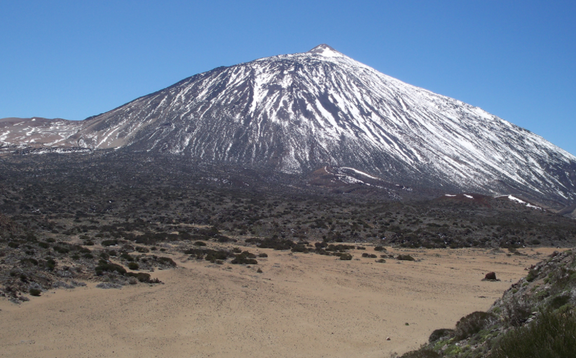 Mount Teide, which is a volcanic mountain in Tenerife.
