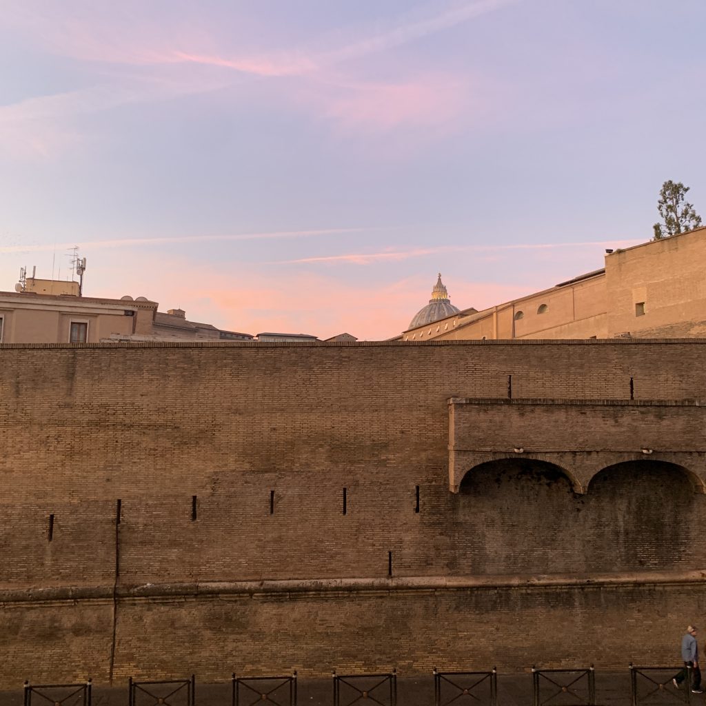 Vatican city walls. Where to stay in a 3 day itinerary.