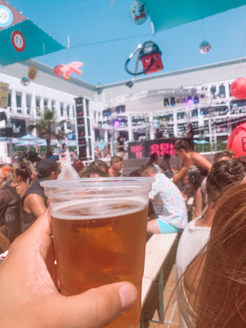 A pint of beer at an outdoor party. Things to do in Ibiza