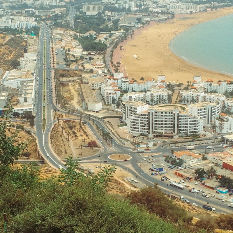 A viewpoint of Agadir as part of the Morocco travel guide.