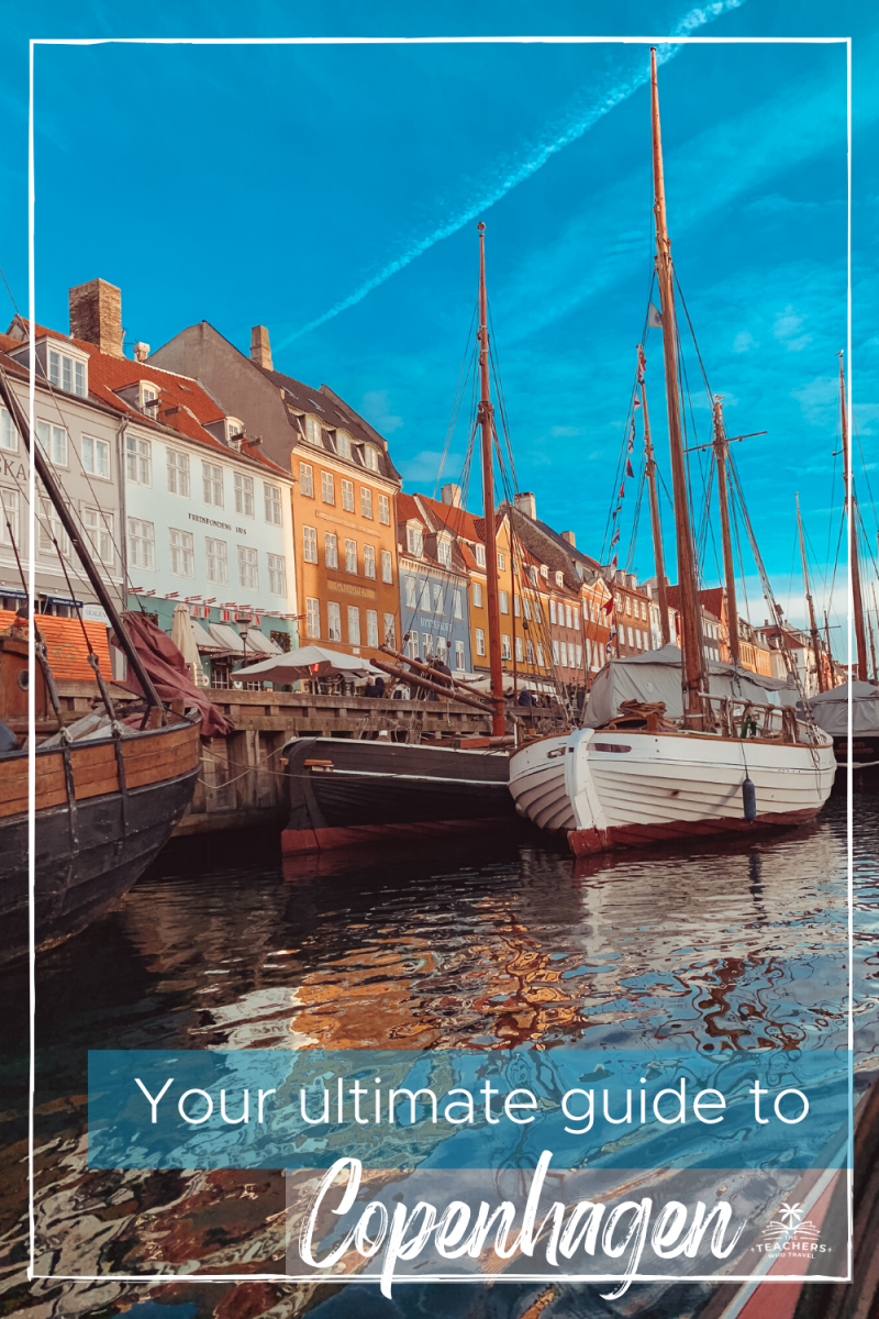 Colourful buildings and Sailing boats in the Nyhavn harbour, Copenhagen, Denmark.