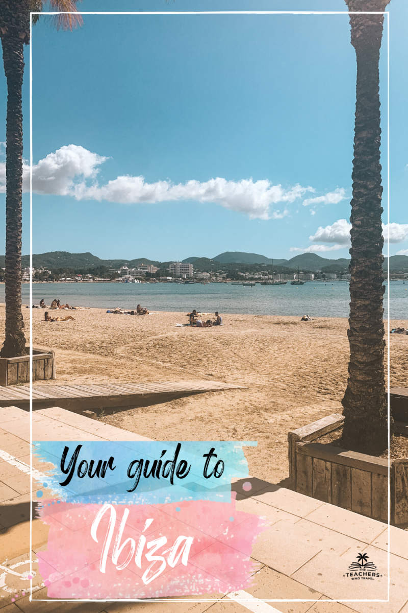 Promenade in San Antonio where you can see the ocean. What to do in Ibiza on a budget.