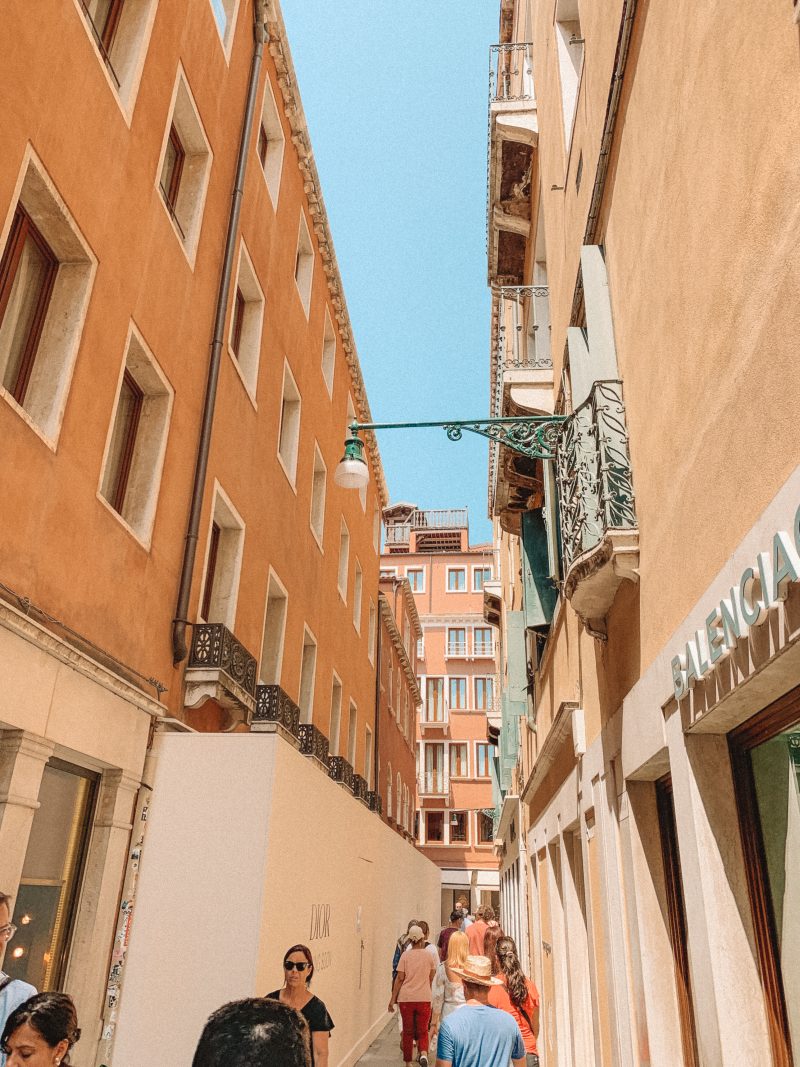 A narrow side street in Venice