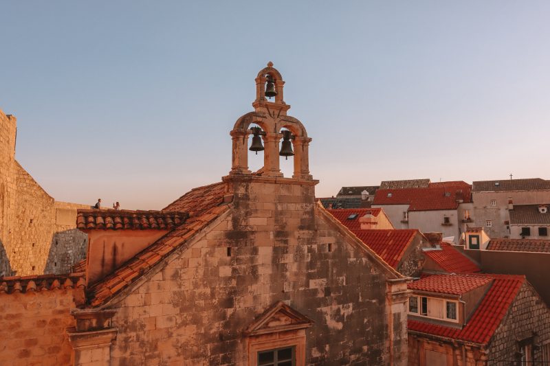 A picture of the bell tower in Dubrovnik old town