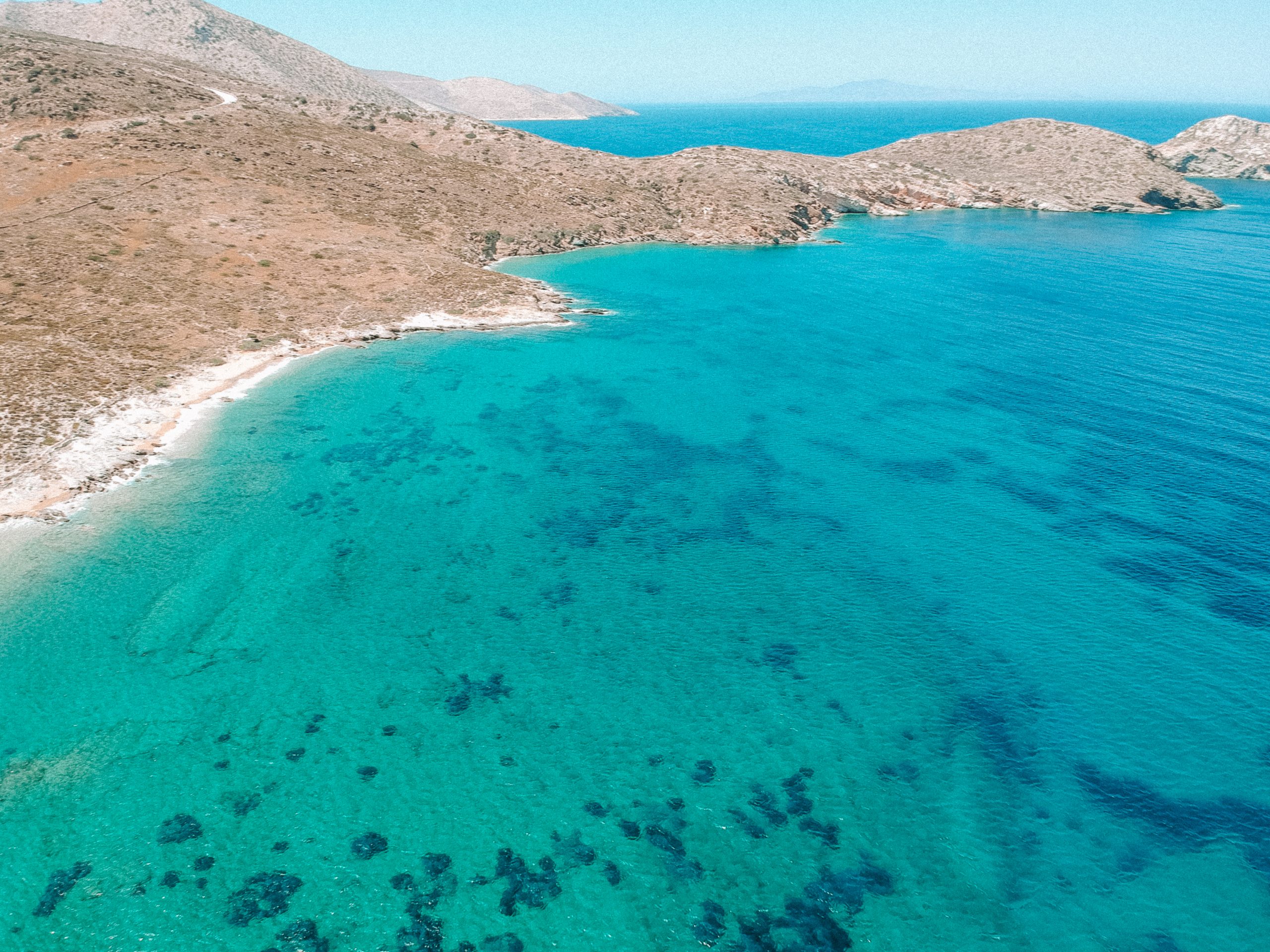 Turquoise waters of Ios.